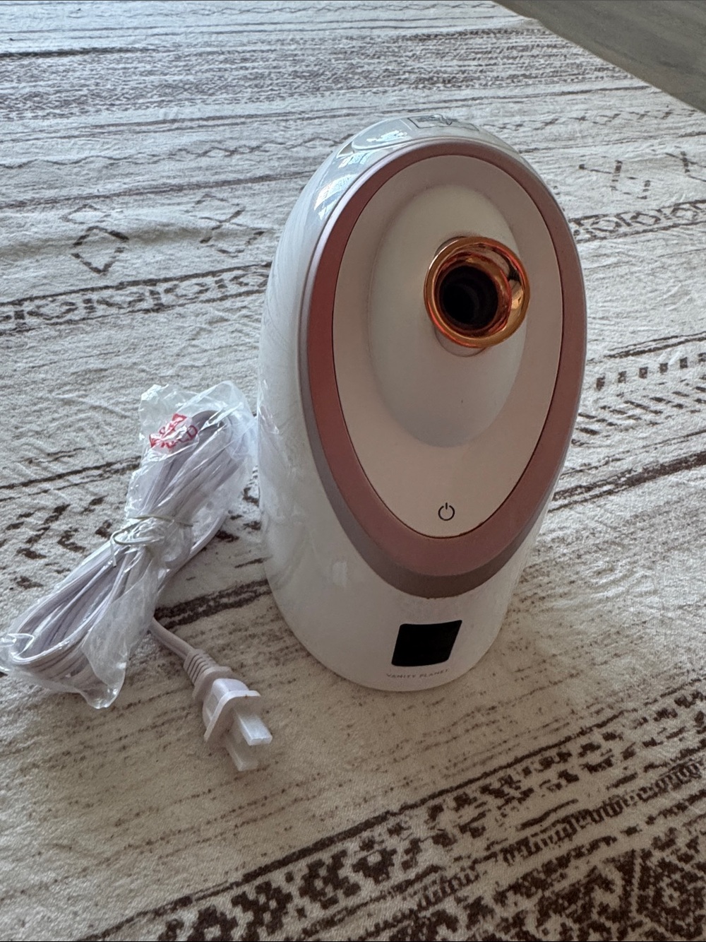 Facial Steamer with Rose Gold Accent - White